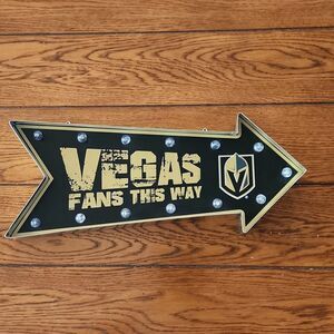 Light up "Vegas Fans this way sign" by FOCO.